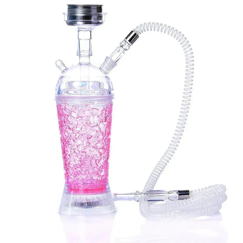 Arabic Hookah With LED Light Portable Car Gel Broken Crystal Cup - EX-STOCK CANADA