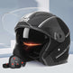 Black BYB Double Lens Half-Face Motorcycle Helmet – Anti-Fog Inner Visor | 5 Colours