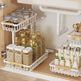 Metal Adjustable Height Two-Tier Drawer Kitchen Bathroom Under Sink Storage Rack EX-STOCK