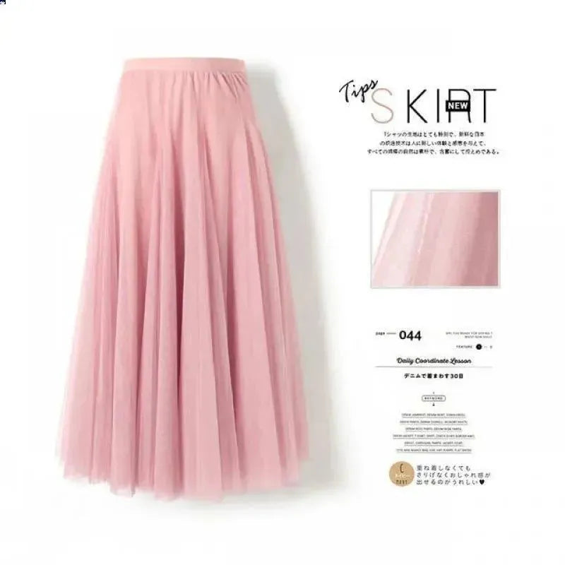 Pleated Mesh Midi Skirt – Women's Prairie Swing Skirt - EX-STOCK CANADA