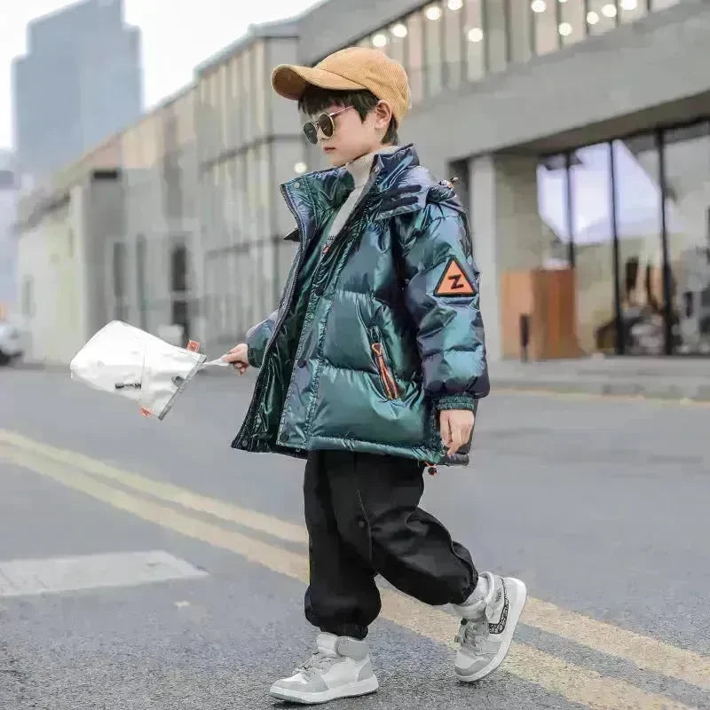 Western Style Big Kids Thick Winter Children's White Duck Down Jacket - EX-STOCK CANADA