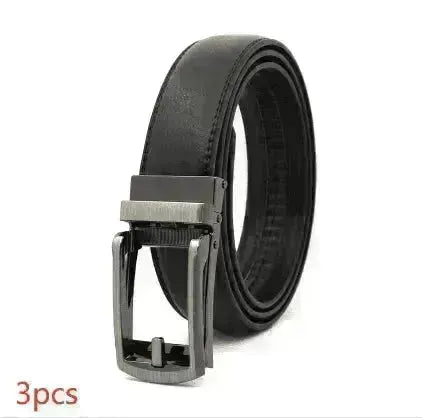 Fake Needle Belt Automatic Buckle Men Cowhide - EX-STOCK CANADA