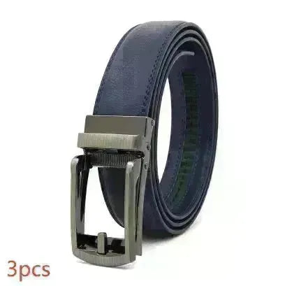 Fake Needle Belt Automatic Buckle Men Cowhide - EX-STOCK CANADA