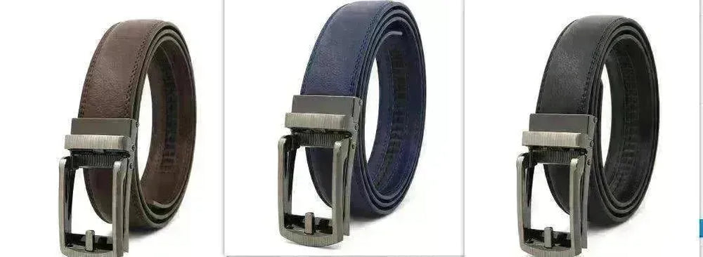 Fake Needle Belt Automatic Buckle Men Cowhide - EX-STOCK CANADA