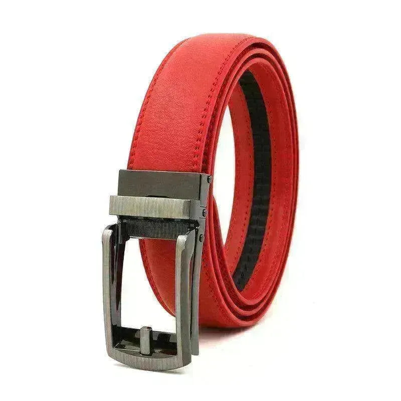 Fake Needle Belt Automatic Buckle Men Cowhide - EX-STOCK CANADA
