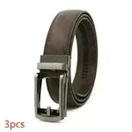 Fake Needle Belt Automatic Buckle Men Cowhide - EX-STOCK CANADA