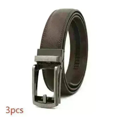 Fake Needle Belt Automatic Buckle Men Cowhide - EX-STOCK CANADA