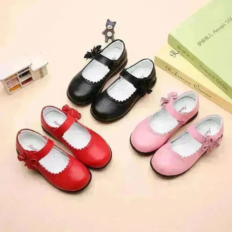 Fashion Big Kids Soft-soled Princess Shoes Black Student Show - EX-STOCK CANADA
