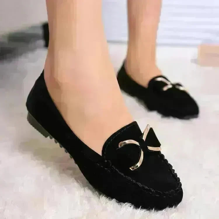 Fashion Bowknot Flats Shoes Women Casual Solid Loafers Cozy Shoes - EX-STOCK CANADA