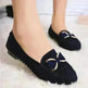 Fashion Bowknot Flats Shoes Women Casual Solid Loafers Cozy Shoes - EX-STOCK CANADA