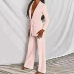 Fashion Business Women's Clothing Long Sleeve Trousers Suit - EX-STOCK CANADA