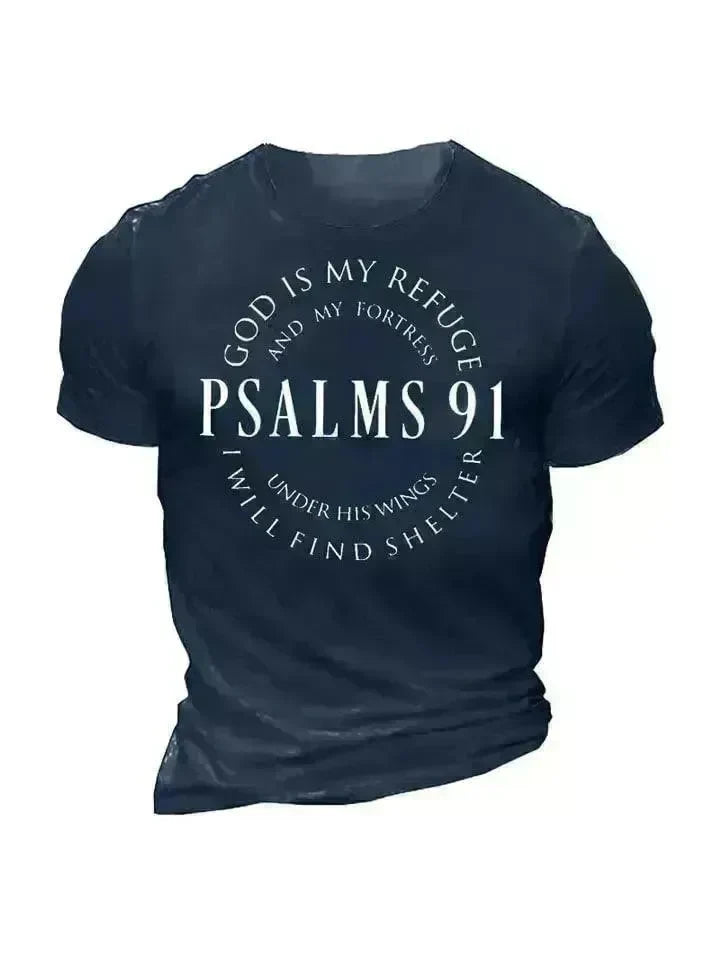 Fashion Casual Round Neck Short Sleeves Letters 3D Printed Men's T-shirt - EX-STOCK CANADA