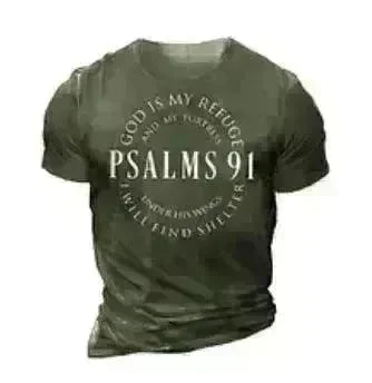 Fashion Casual Round Neck Short Sleeves Letters 3D Printed Men's T-shirt - EX-STOCK CANADA