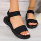 Fashion Color-block Elastic Sandals Summer Fashion Fish Mouth Flat Shoes For Women - EX-STOCK CANADA