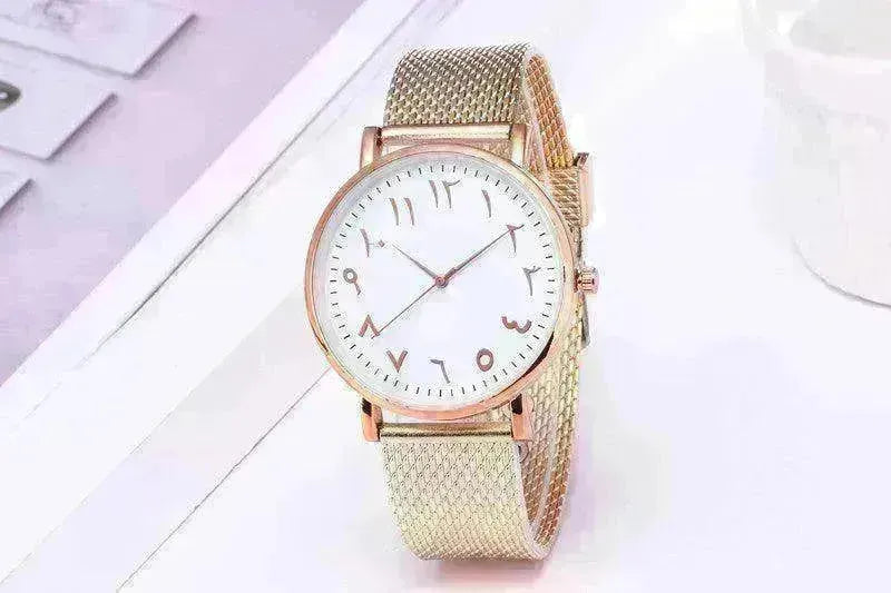 Fashion Creative Quartz Watches Couple Watches Digital Mesh Band Watches - EX-STOCK CANADA