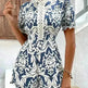 Fashion Fig Random Baroque Printed Guplay Lace Jumpsuit - EX-STOCK CANADA
