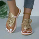 Fashion Hollow Butterfly Flip-Flops Summer Sandals For Women Casual Beach Shoes New Low Heel Flat Slides Slippers - EX-STOCK CANADA