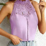 Fashion Hollowed-out Lace Gas Vest Top For Women - EX-STOCK CANADA