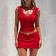 Fashion Lace Slim Fit Two-piece Suit Camisole Short Culottes - EX-STOCK CANADA
