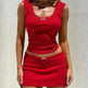 Fashion Lace Slim Fit Two-piece Suit Camisole Short Culottes - EX-STOCK CANADA