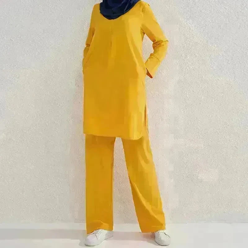 Fashion Large Size Middle East Two-piece Casual Outfit set - EX-STOCK CANADA