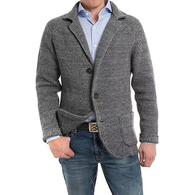 Fashion Men's Casual Knitted Cardigan Sweater - EX-STOCK CANADA
