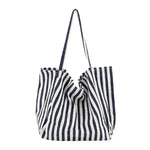 Fashion Shopper Handbags Women Striped Canvas Totes - EX-STOCK CANADA