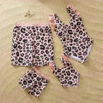 Fashion Simple Pink Leopard Print Parent-child Swimsuit - EX-STOCK CANADA