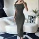 Fashion Slim-Fit Dress with High Waist, Hollow Detail, and Backless Design - EX-STOCK CANADA