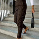 Fashion Slim-fitting Leather Trousers Women Waist-cinching Zipper Design Pants With Pockets - EX-STOCK CANADA