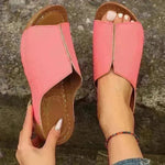 Fashion Solid Wedges Sandals Summer Casual Peep-toe Slippers Outdoor Thick Sole Heightening Slides Shoes Women - EX-STOCK CANADA