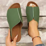 Fashion Solid Wedges Sandals Summer Casual Peep-toe Slippers Outdoor Thick Sole Heightening Slides Shoes Women - EX-STOCK CANADA