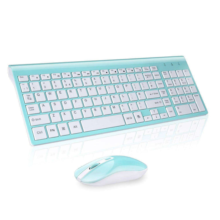 fashion wireless keyboard mouse set 2.4G thin desktop laptop accessories - EX-STOCK CANADA