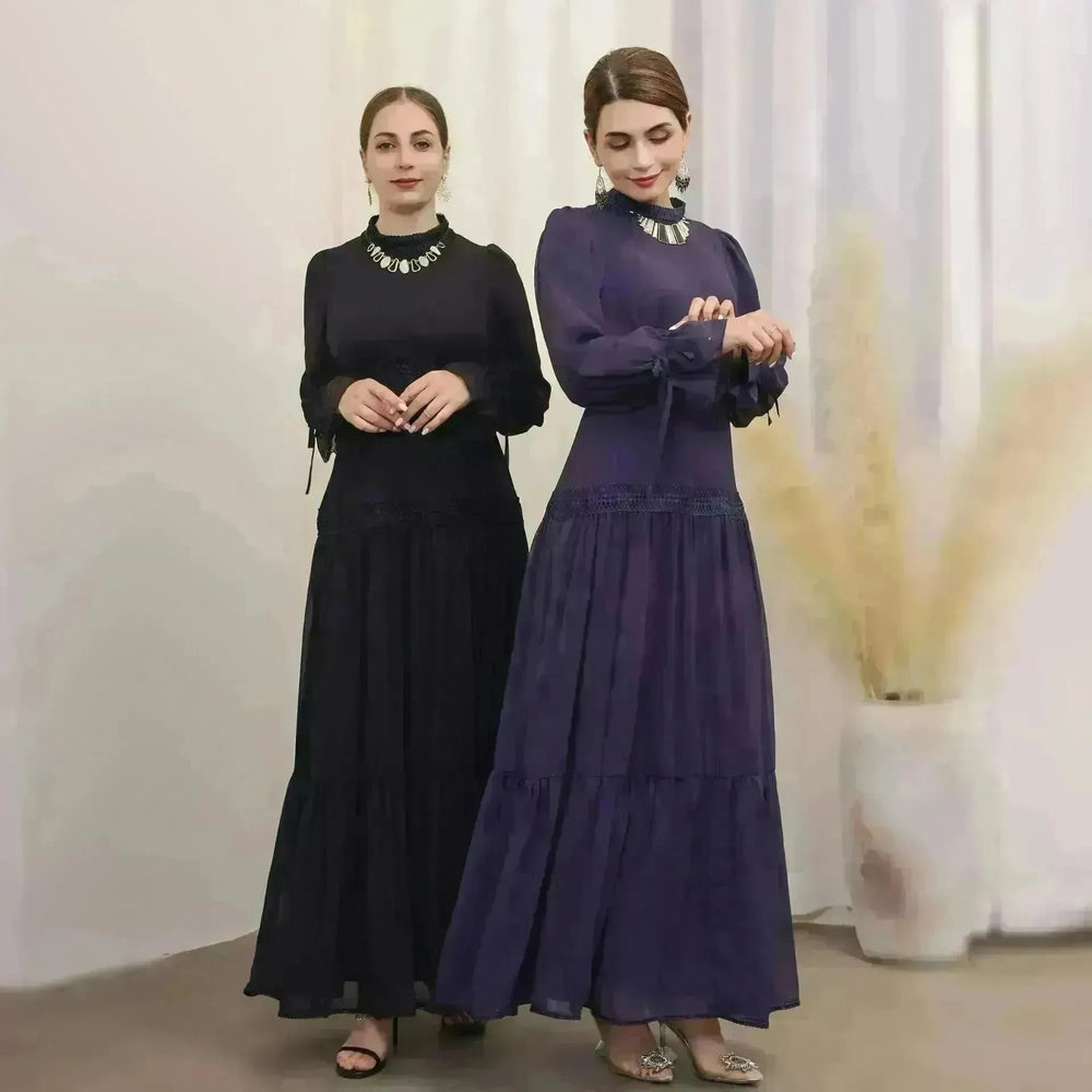 Fashionable and Exquisite Abaya maxi Dress for Exquisite Arab Dubai Turkey Middle Eastern Women. - EX-STOCK CANADA