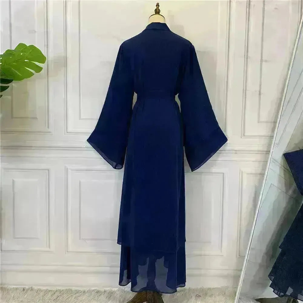 Fashionable Arab Cardigan Chiffon Robe - EX-STOCK CANADA