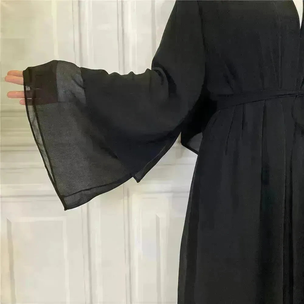 Fashionable Arab Cardigan Chiffon Robe - EX-STOCK CANADA