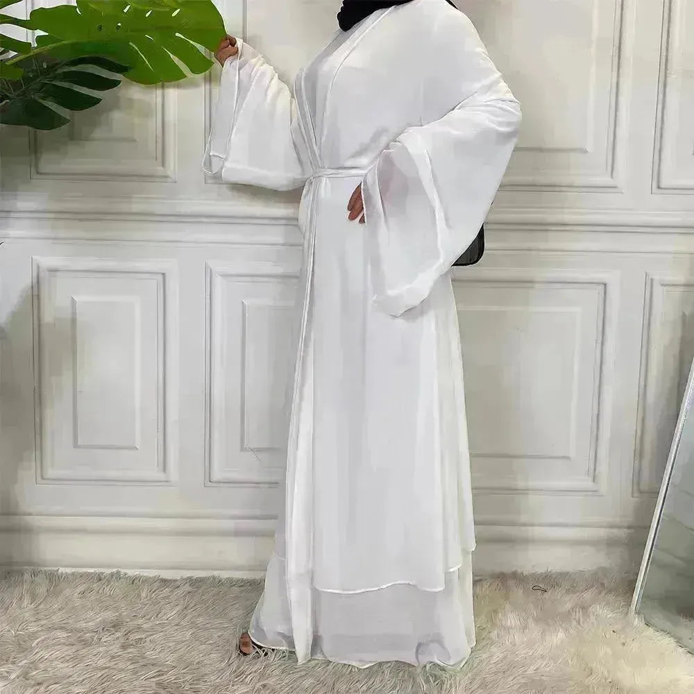 Fashionable Arab Cardigan Chiffon Robe - EX-STOCK CANADA