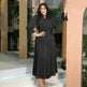 Fashionable Arab Women's Bright Silk Satin Dress - EX-STOCK CANADA