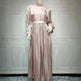 Fashionable Arab Women's Bright Silk Satin Dress - EX-STOCK CANADA
