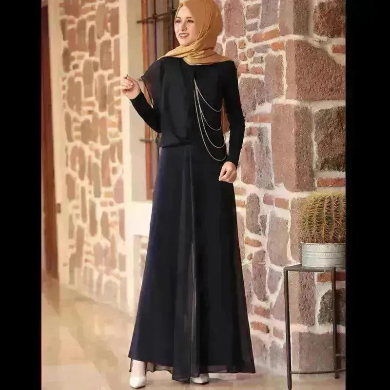 Fashionable Arab Women's Pure Color Simple Jumpsuit - EX-STOCK CANADA