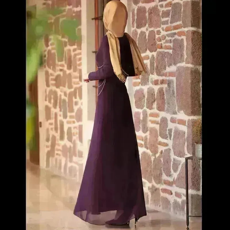 Fashionable Arab Women's Pure Color Simple Jumpsuit - EX-STOCK CANADA