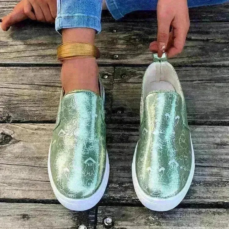 Fashionable Round Toe Casual Women's Sports Breathable Non-slip loafers Shoes for Women cover shoe - EX-STOCK CANADA