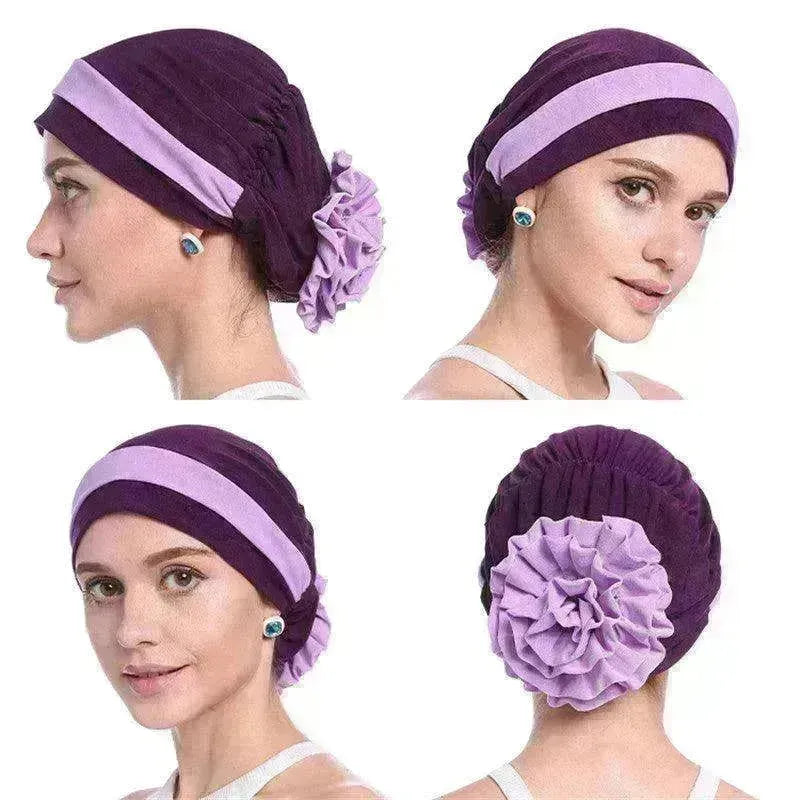 Fashionable Women's Double Color Board Bead Caps - EX-STOCK CANADA