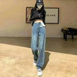 Plus Size Wide Legs Baggy Jeans Pant For Women Autumn And Winter - EX-STOCK CANADA