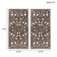 Distressed Carved Wood 2-piece Wall Decor Set EX-STOCK