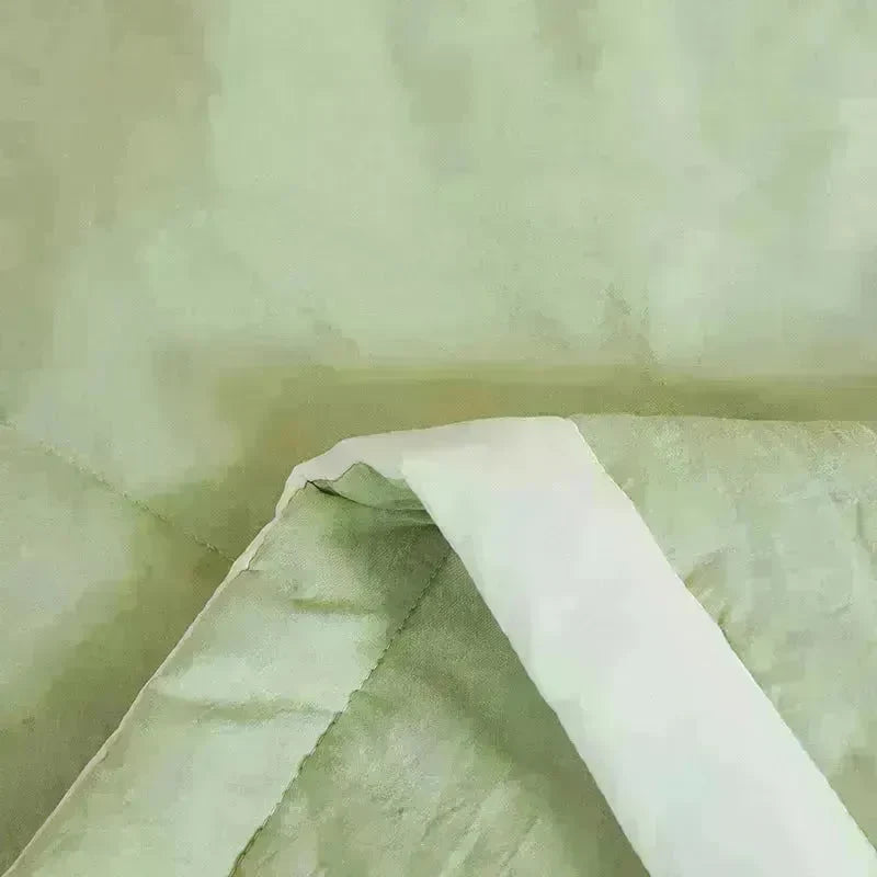 Washable Raw Cotton Summer Cooling Quilt Sage duvet cover - EX-STOCK CANADA