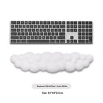 Keyboard wrist rest on a white background with product details.