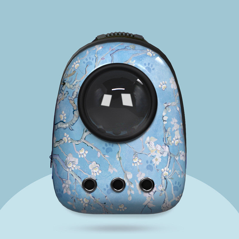 Space Capsule Cat Backpack Carrier – Artistic Painted Designs