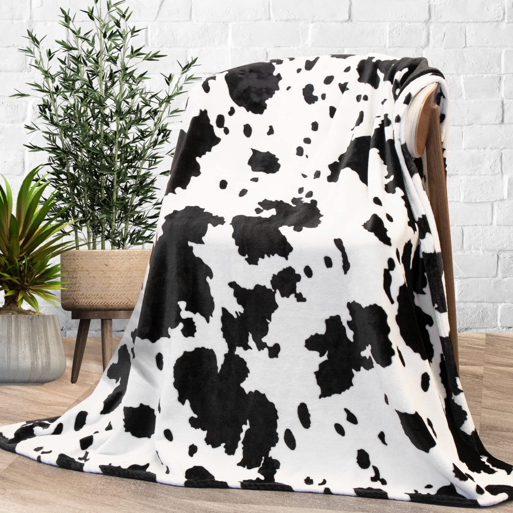 Cow Print Blanket Flannel Blanket EX-STOCK Canada 