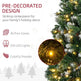 6' Decorated Christmas Trees, Skinny Prelit Artificial Christmas Tree With Snow-dipped Branches, Auto Open, Pinecones EX-STOCK Canada 